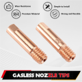 7Pcs/Set Gasless Nozzle Tips for FC90 Flux-Cored Wire Feed 0.8mm FC90 MIG Welder Welding Tools Easy Install Easy to Use. 