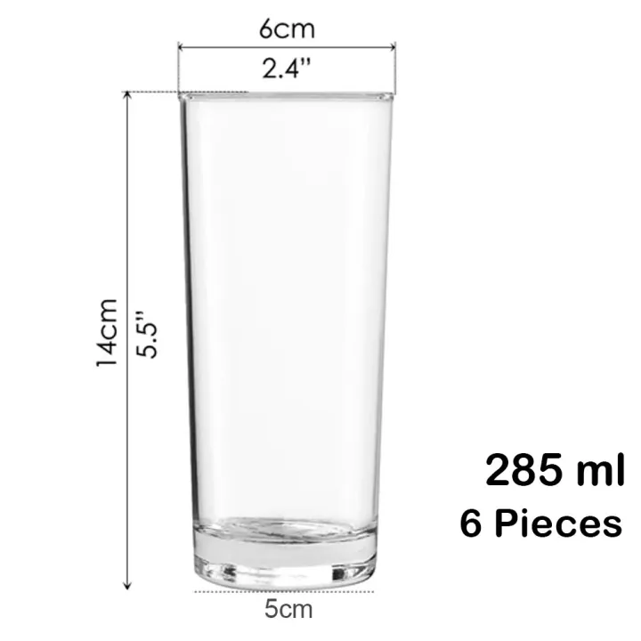 6%20Pcs-Red%20Cherry%20Slim%20and%20Tall%20Cocktail%20Glasses%20Drinking%20Water%20Glasses%20Tumbler%20(Plain%20Design)%20-%20285ml%20-%20Image%204
