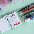 Creative Cute Transparent 3 ring Mini Loose-leaf Hand Book Student Portable Notebook ring binder Kawaii School Supplies. 