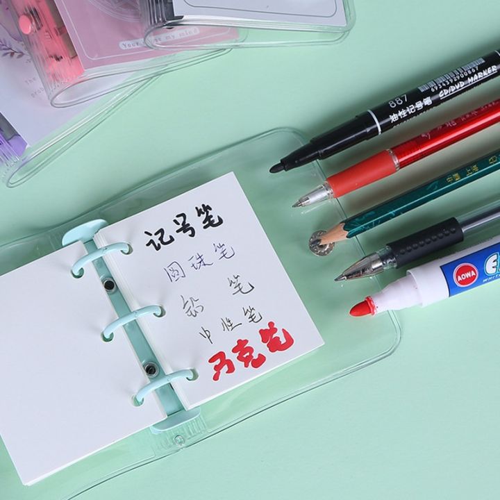 Creative%20Cute%20Transparent%203%20ring%20Mini%20Loose-leaf%20Hand%20Book%20Student%20Portable%20Notebook%20ring%20binder%20Kawaii%20School%20Supplies%20-%20Image%204