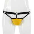 Misters Secret Ultra Hot Men’s Brown and Black Metal Ring, G string, T Back men’s Thong. 