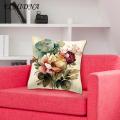 Long-lasting Pillow Cover Floral Print Cushion Cover Pillowcase Soft Durable Decorative Pillowslip for Easy Maintenance Favorite. 