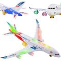 Airplane Toys For Kids Electric A380 Detachable Plane Toys With LED Flashing Light Music Bump And Go Electric Model Plane. 