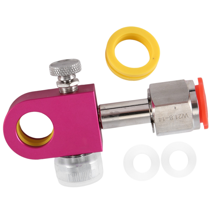 DRYHTEN Soda water, kooldioxide, roze cilinder, vulstation met gauge