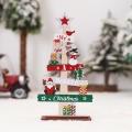 Desktop Christmas Tree Santa Claus DIY Decoration Wooden Christmas Signs Plaque Xmas Decoration 2023 New Years Party Gifts. 