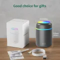 Portable 300ml Electric Air Humidifier Aroma Oil Diffuser Car Purifier Aroma Anion Mist Maker with Colorful Night Light For home. 