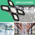 LED Garage Light E27 Folding Transformer Garage Light 100W High Power Waterproof Industrial Lighting Canopy Light Quad Leaf-e27. 
