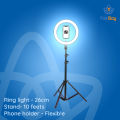 10 Inch Beauty Ring Light with 7 foot stainless steel Stand Tripod and phone holder - Tiktok Light - youtube - Facebook - Instagram - Live stream - 3 color shades - switch - Studio light - FairBay.. 