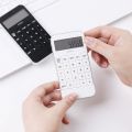 Student Mini Display Promotional Digit Calculator Black Electronic White. 