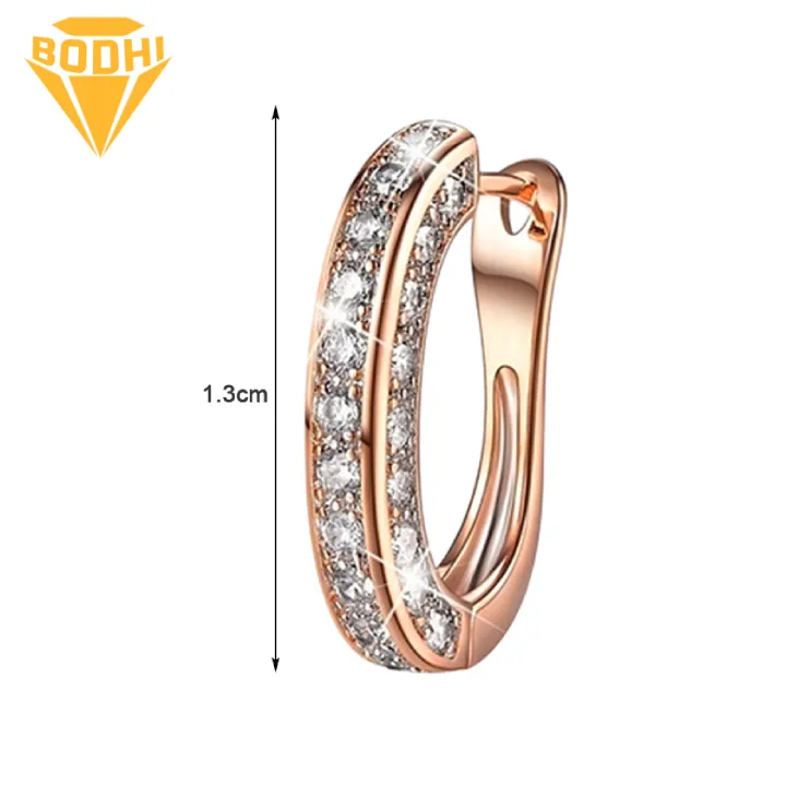 1%20Pair%20Earrings%20Charm%20Attractive%20Ring%20Shape%20Dainty%20Huggie%20Earrings%20for%20Women%20-%20Image%203