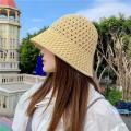 Foldable Sun hat Trendy Summer Bucket Straw hat Women's Ladies Beach caps for Outdoor activities Beachwear Vacation Sun protection Casual fashion Women. 