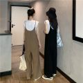 Vest Wide Leg Loose over plus Size + One-Piece Trousers Fat MM Women's Suspenders Summer Jin Two-Piece Set 2-300 Suit. 