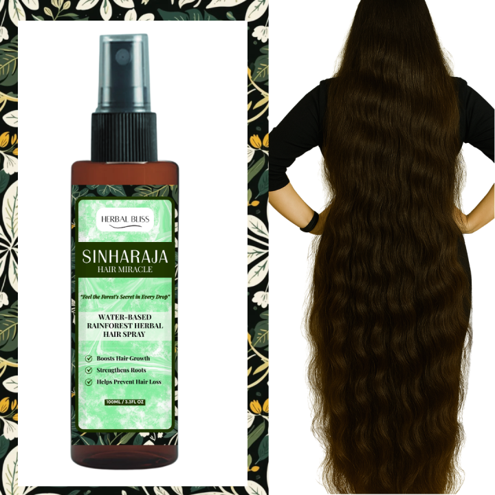 Herbal Bliss Sinharaja Miracle Herbal Hair Spray Moisturizes Hair, Repairs Hair Damage, Strengthens Hair, Makes Hair More Soft, 100ML