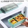 Lunch Box with Multi-layer Compartments 1400ml Double Plastic Lunch Box Three Compartments Sealed Avoid Food Mixing Perfect Meal Match Microwave Lunch Box Simple Multi-layer Bento Box. 