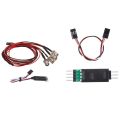 NAMUNY 2 Set RC Car Part: 1 Pcs LED Lamp Light Control Switch Panel System & 1 Set 4 LED Light Kit with 3CH Lamp Control Panel. 