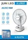 JUNELEO 10'' AC / DC Rechargeable Table Fan And Bright LED. 