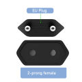 EU Power Extension Cord Angled European 2-prong Male to Female Socket Power Extension Cable EU Power Socket Port Saver Extender. 