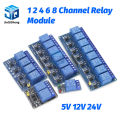 5v 12v 1 2 4 6 8 Channel Relay Module With Optocoupler Relay Output 1 2 4 6 8 Way Relay Module For Arduino In. 