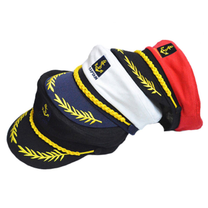 Adult Yacht Hats Boat Skipper Ship Sailor Captain Costume Hat@# Jing