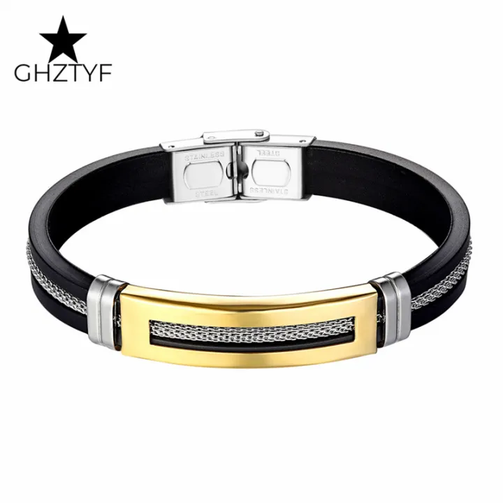 Golden%20Chain%20Stainless%20Steel%20Bracelets%20for%20Men%20Women%20Teens%20Black%20Rubber%20Belt%20Wristband%20Cuff%20Bangle%20Male%20Hand%20Jewelry%20Gifts%20-%20Image%205