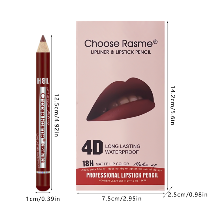 12pc%20Matte%20Lip%20Liners%20Set,%2012%20Assorted%20Colors,%20Gift%20Set,%20Long-Lasting%20Non-Smudging,%20Easy%20Glide%20Lip%20Pencil%20Kit%20For%20Lip%20Contouri%20-%20Image%206