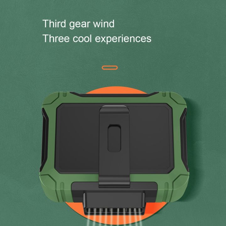 Portable%20Waist%20Clip%20Fan%206000MAh%20Battery%20Operated%20Necklace%20Fan,%20with%20Solar%20Charging%203%20Speeds%20for%20Outdoor%20Works%20Orange%20-%20Image%205