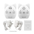 Wireless Audio Baby Monitor Max. 300M Transmission Range with Night light Music Built-in Microphone Speaker Two-Way Talk Audio Mnitoring Dual Power Supply Ways. 