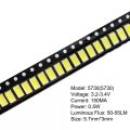 10pcs 5730 SMD LED CW-WW 5630 white Warm white 5.7*3.0mm 40-60lm 150ma 5730 diode 0.5W. 