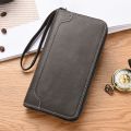 【QuasarQuarters】Wallet Large Capacity Long Clutch Outdoor Bag Men's Clutch Handbag Zipper Style. 