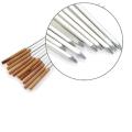 [HOT] 60% Hot Sale 10/12 Pcs Durable Outdoor Picnic BBQ Barbecue Skewers Roast Stick Stainless Steel Needle Kitchen Supplies. 