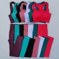 set XL or XXL (55-75kg)】 Women’s Yoga Outfits Piece Set Workout Tracksuits Bra High Waist Seamless Leggings Active Wear Clothing Set. 