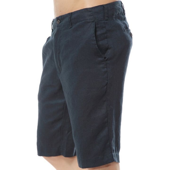 Men's Linen Shorts - Black