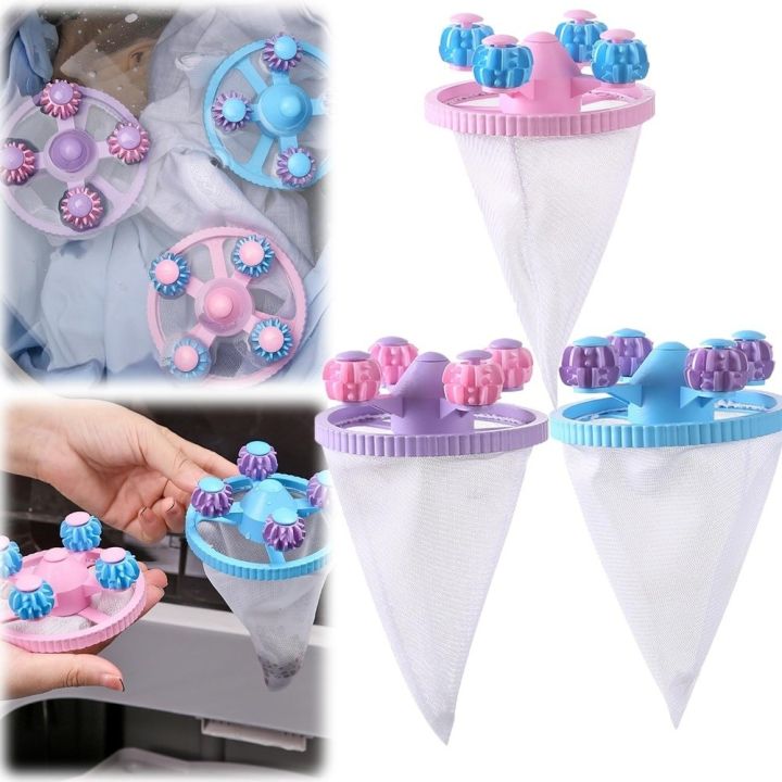 3pcs New Reusable Pet Hair Remover 4 Rollers Multi-color Laundry Pet ...