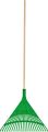 Ekel Broom Plastic, Garden Broom Plastic, Adult Rake with Hardwood Handle, Durable Plastic Head to Sweep Leaves in Lawn and Tidying Up The Garden. 