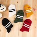 1 Pair Women Socks Set Multicolour Stripped Pattern Fashion Breathable For Female Casual Style Comfortable Socks. 