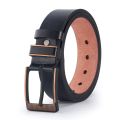 【HUT】 Men's Fashion Pin Buckle Business Jeans Pants Belt Luxury Leather Strap Pin Buckle Belts For Men 120Cm. 