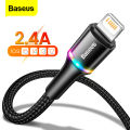 Baseus Lighting USB Cable For iPhone 14 13 12 11 Pro Max X Fast Charging Charger Cable For iPhone 8 7 6 6s iPad Data Wire Cord. 