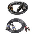 1.5M Dual Rca Male to Xlr Male Cable 2 Xlr to 2 Rca Plug Adapter Hifi Cable & Dual Female Xlr to Rca Cable. 