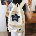 Y2K Fashion Casual Shoulder Bag Star Backpack Student Schoolbag Large Capacity Travel Backpack 15.6-inch Computer Bag. 