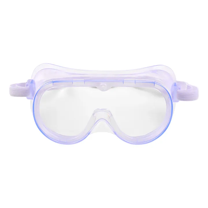 KOGEEK Safety Goggles Adults Adjustable Protective Goggles Eye Protector with Adjustment Straps Splash Impact Resistant Clear Lens Eyewear Use with Prescription Glasses