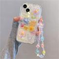 3D Rabbit Phone Chain Lanyard Clear Soft Case For Xiaomi Redmi Note 12 4G 11 10 Pro 11S 12S 9 Redmi 13C 12C 9C 9A 9 10 A1 A2 Plus Cartoon Phone Casing Shockproof TPU Silicone Cover. 