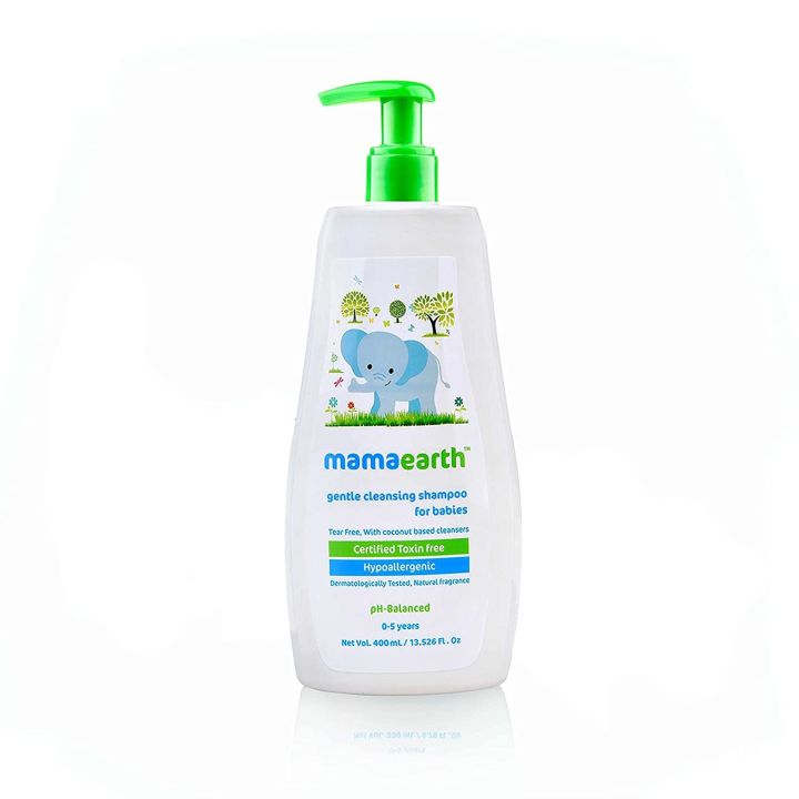 Mamaearth Gentle Cleansing Natural Baby Shampoo, 400ml (White) SAB
