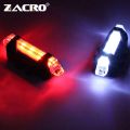 Zacro Bike Bicycle light LED Taillight Rear Tail Safety Warning Cycling Portable Light, USB Style Rechargeable. 