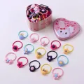 20Pcs/Box Cartoon Elastic Hair Bands Cute Bows Flower Rubber Band Hair Circle Sweet Hairbands for Kids Girls Hair Accessories. 