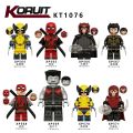 KT1076 Block Toys Figure X People Super Person Wolverine Deadpool Magneto Colossus Building Block. 