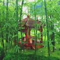10pcs Plastic Miniature Bamboo Tree Artificial Small Sand Table Model Reusable Simulation Green Plants Garden. 