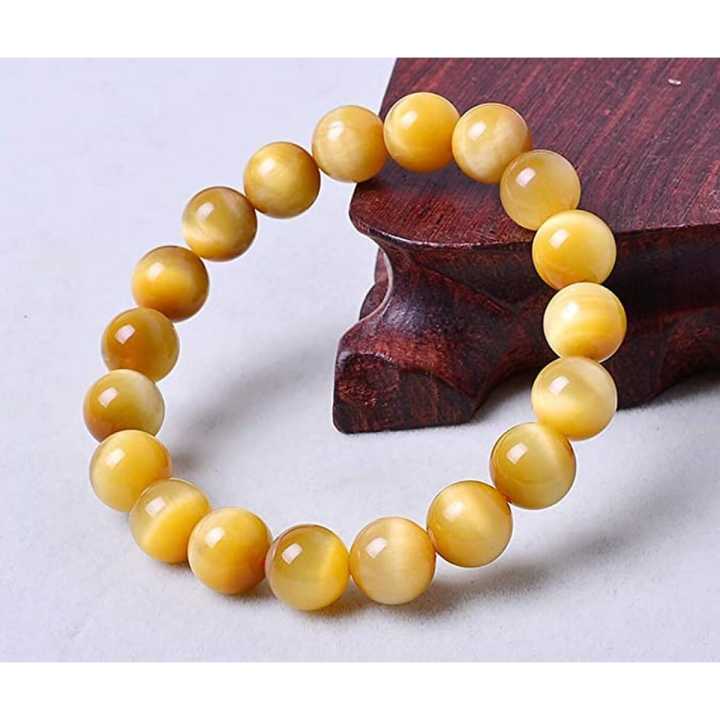 Tiger Eye Stone Bracelet Natural Breads 8