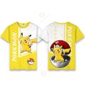 Japan Anime Pokemon Pikachu Children's Print Cartoon Fashion T-shirt Children's Clothing Boys and Girls Gifts Birthday Clothing. 