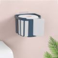 Punch-free Decorative Lightweight Plastic for Toilet Round Paper Storage Box Tissue Basket Paper Holders Roll Paper Rack. 