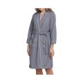 Yfashion Women Men Waffle Robe Trendy 3/4 Sleeves Knee Length Bathrobe With Belt Soft Lightweight Loungewear. 